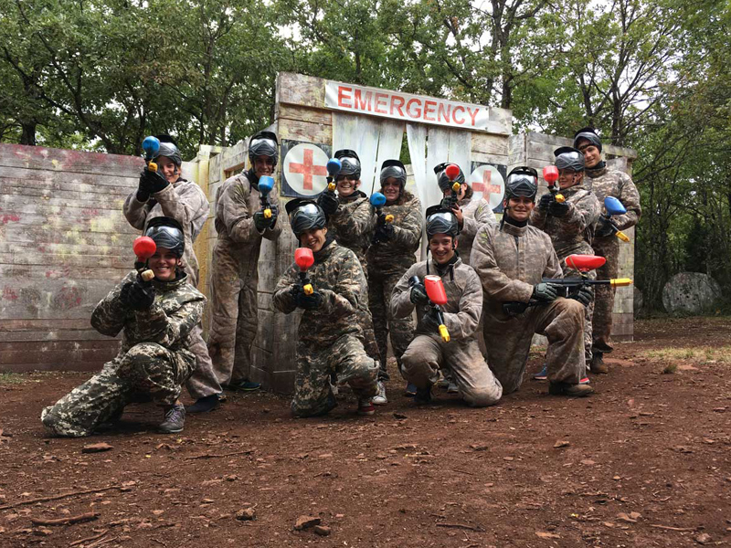 &eacute;quipe paint-ball parc des bouscaillous